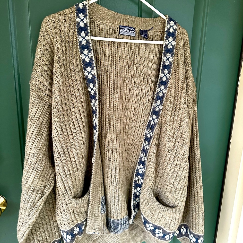 Men’s XL nautical cardigan. Thick and heavy. Comfy & Cozy.